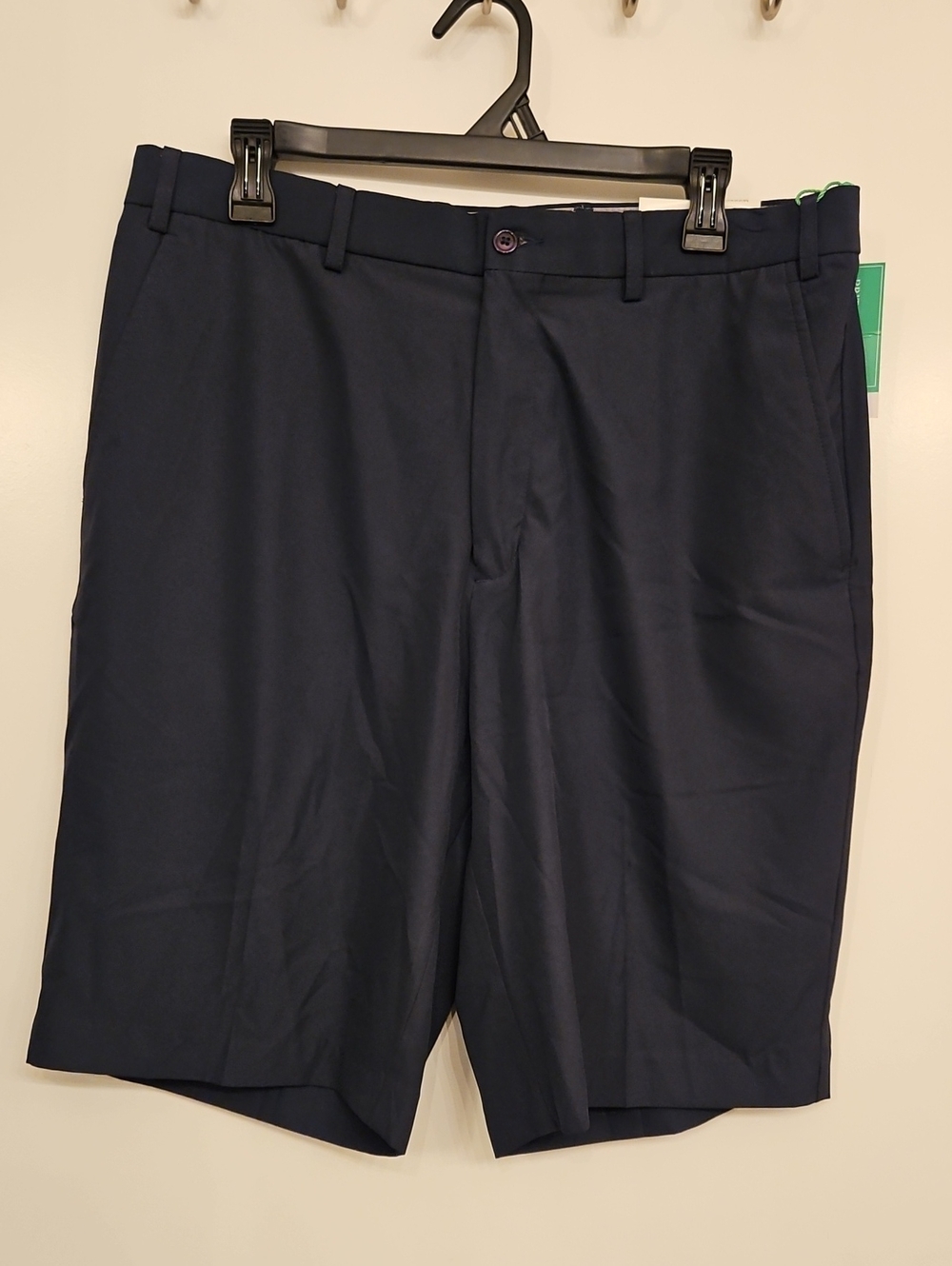 Britches Golf USA by Samtex Mens Shorts 36 Navy Flat Front Modern Fit NWT